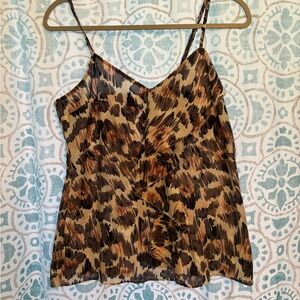 7 For All Mankind Leopard Print Animal Tank Top. Size M. NWT.